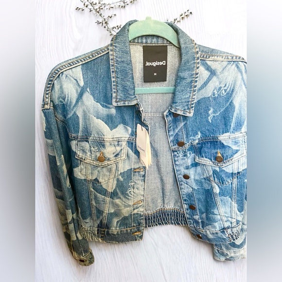 DESIGUAL Floral Denim Women’s Jacket - Picture 3 of 8